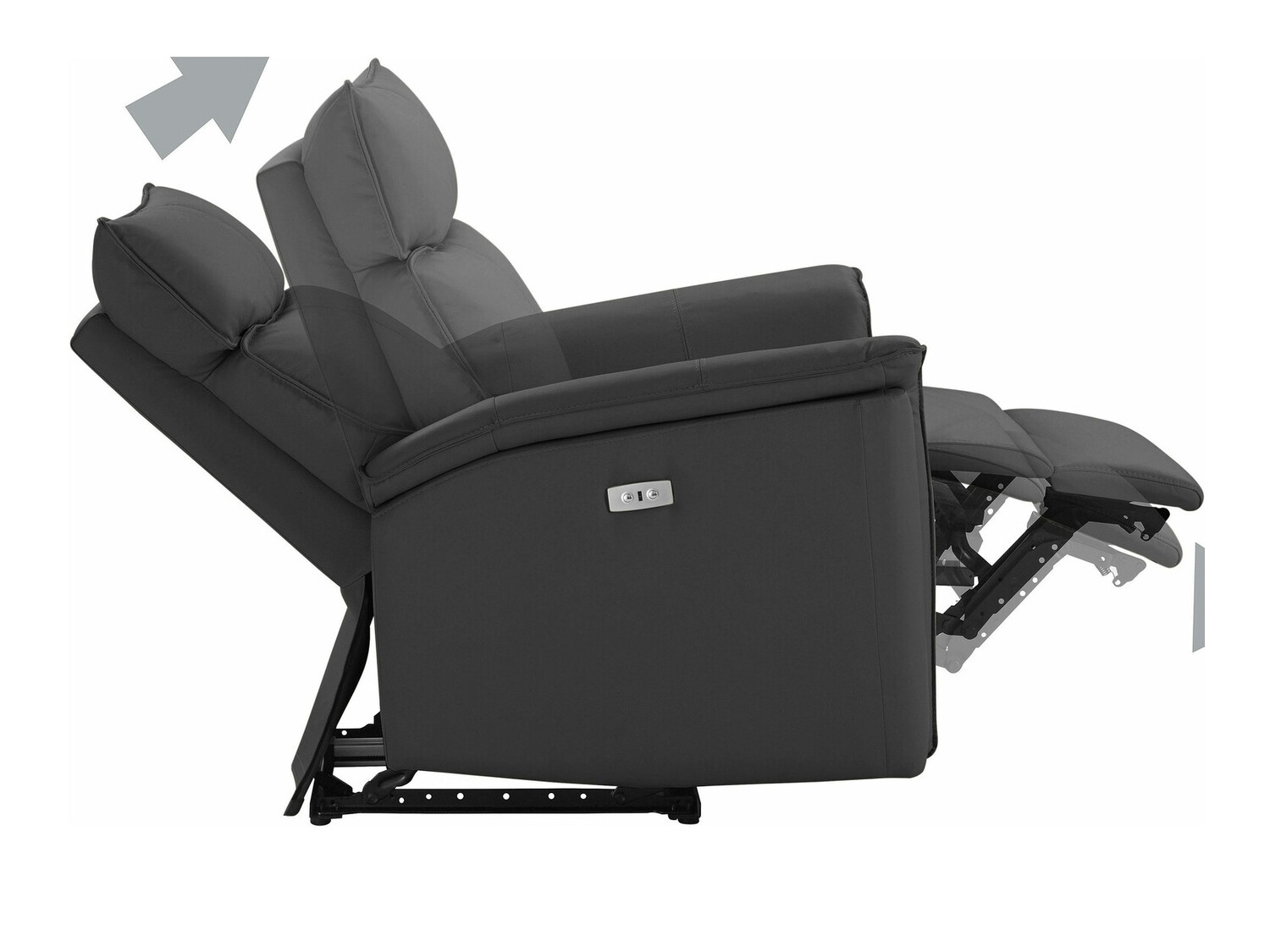 Fotoliu recliner Denton 676 (Gri inchis)