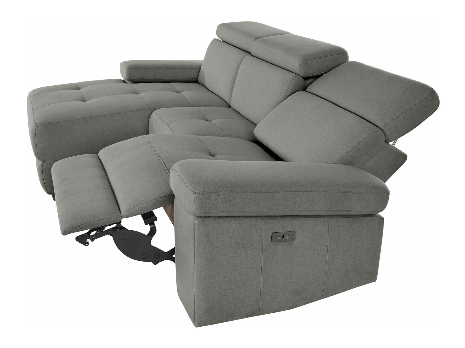 Colțar cu recliner Denton 698 (Gri)