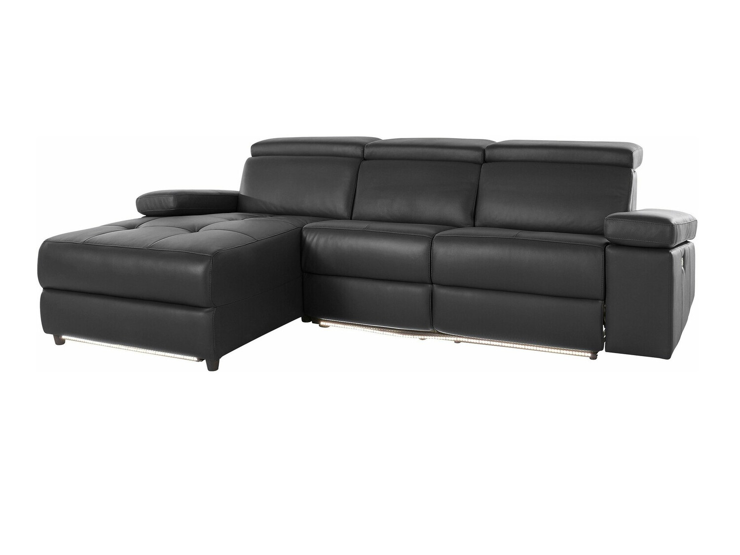 Colțar cu recliner Denton 1492 (Negru)