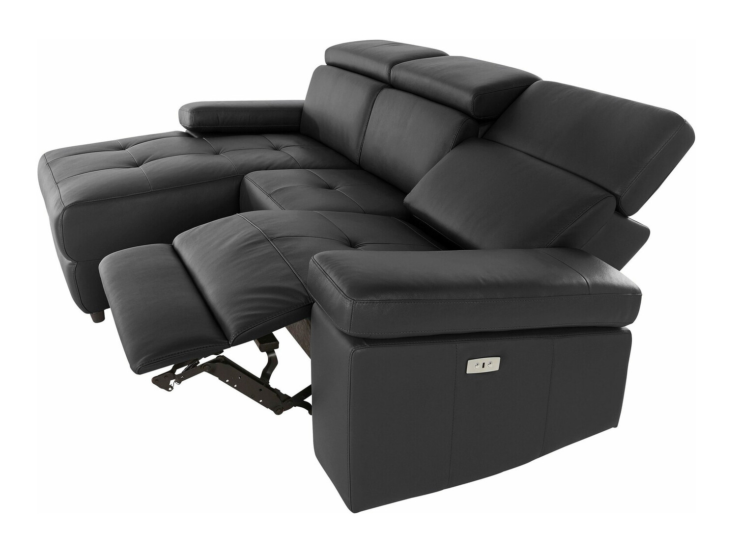 Colțar cu recliner Denton 1492 (Negru)