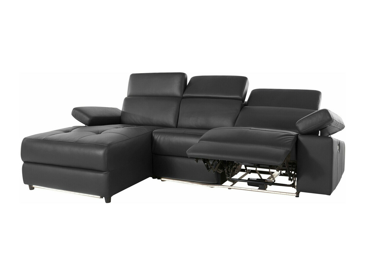 Colțar cu recliner Denton 1492 (Negru)
