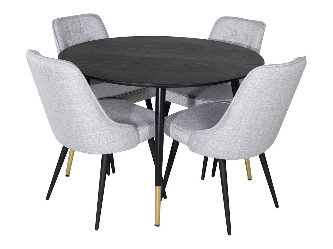 Set de dining Dallas 1178 (Gri + Negru)