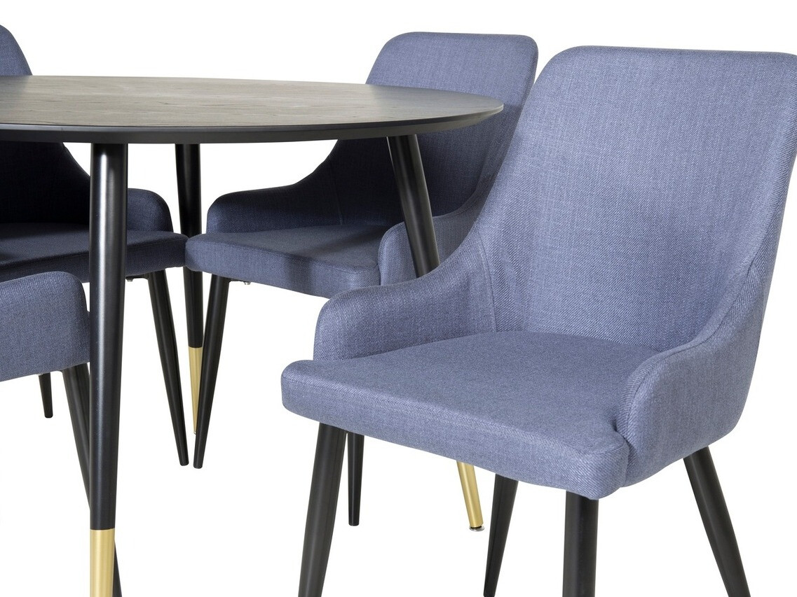 Set de dining Dallas 1181 (Albastru + Negru)