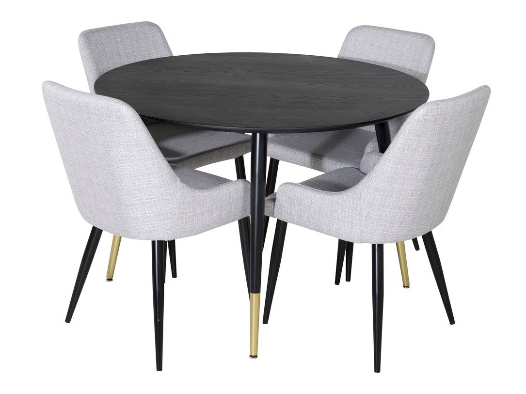 Set de dining Dallas 1181 (Gri + Negru)