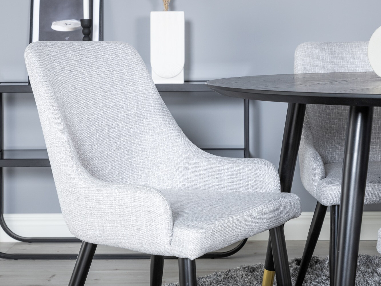 Set de dining Dallas 1181 (Gri + Negru)