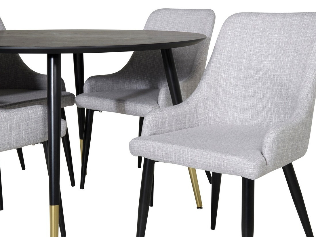 Set de dining Dallas 1181 (Gri + Negru)