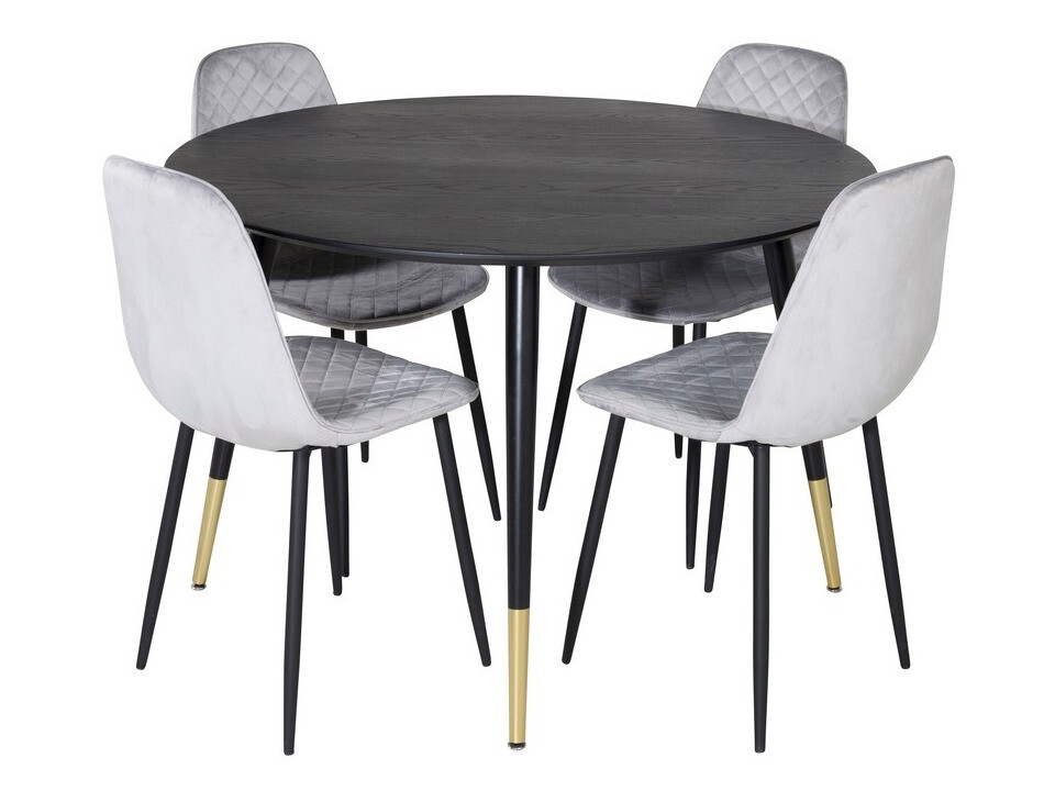 Set de dining Dallas 1183 (Gri + Negru)