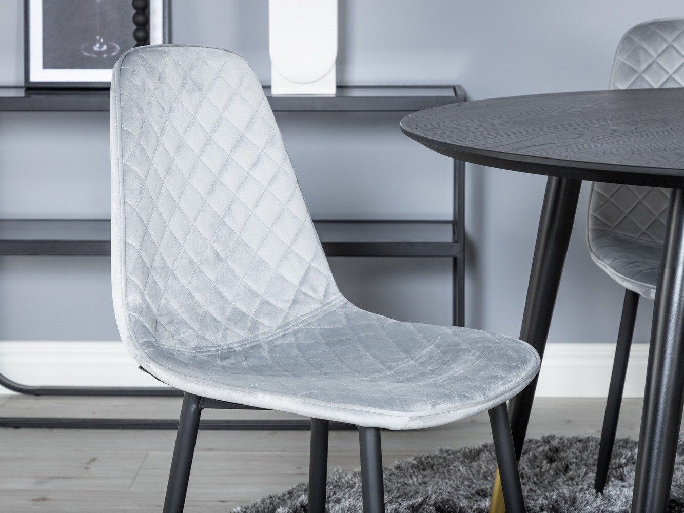 Set de dining Dallas 1183 (Gri + Negru)