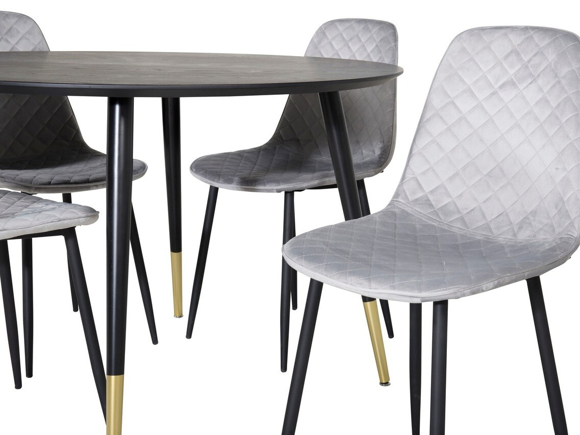 Set de dining Dallas 1183 (Gri + Negru)