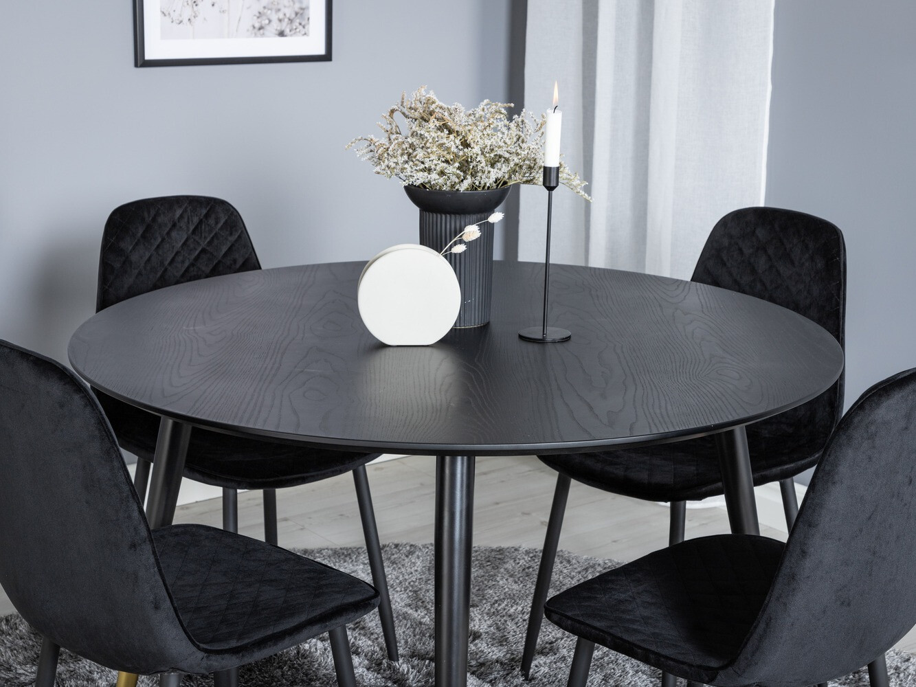 Set de dining Dallas 1183 (Negru)