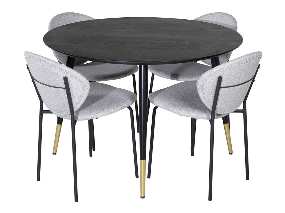 Set de dining Dallas 1186 (Gri + Negru)
