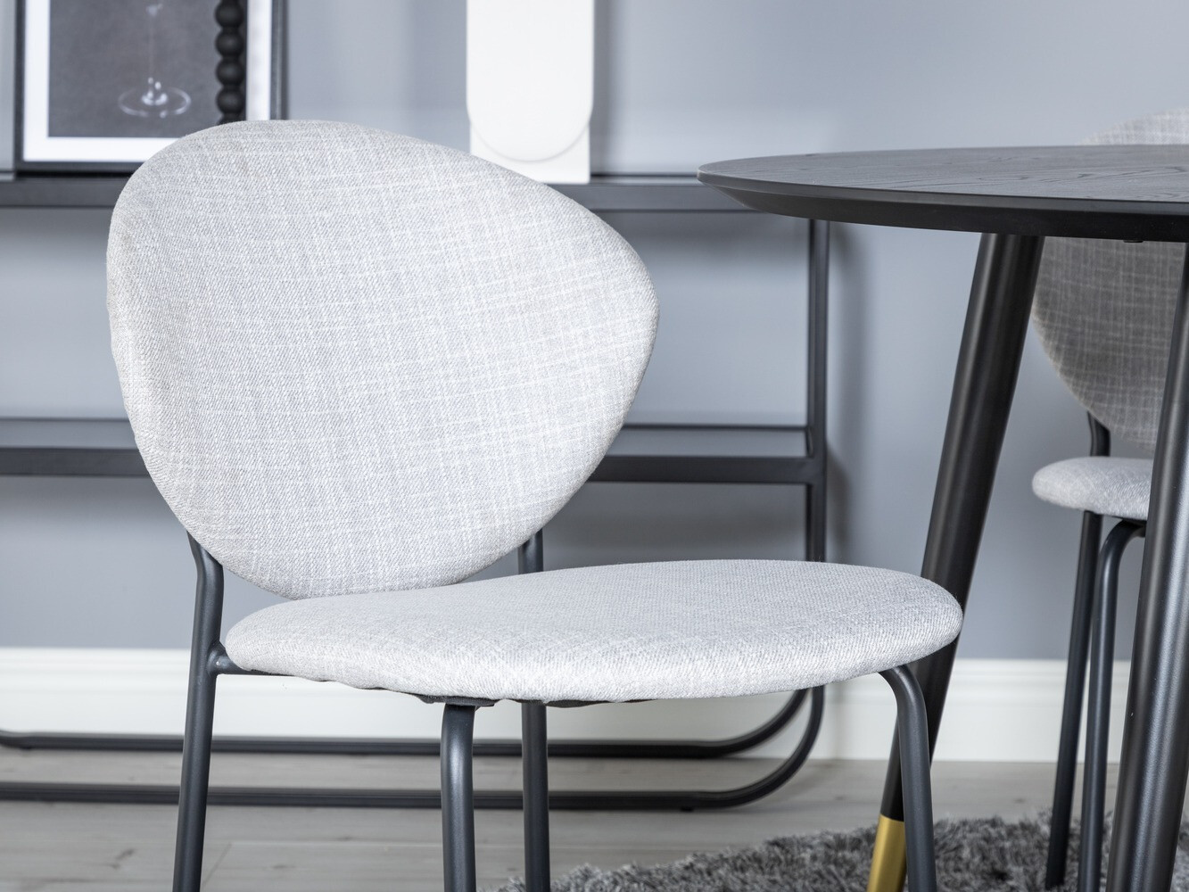 Set de dining Dallas 1186 (Gri + Negru)