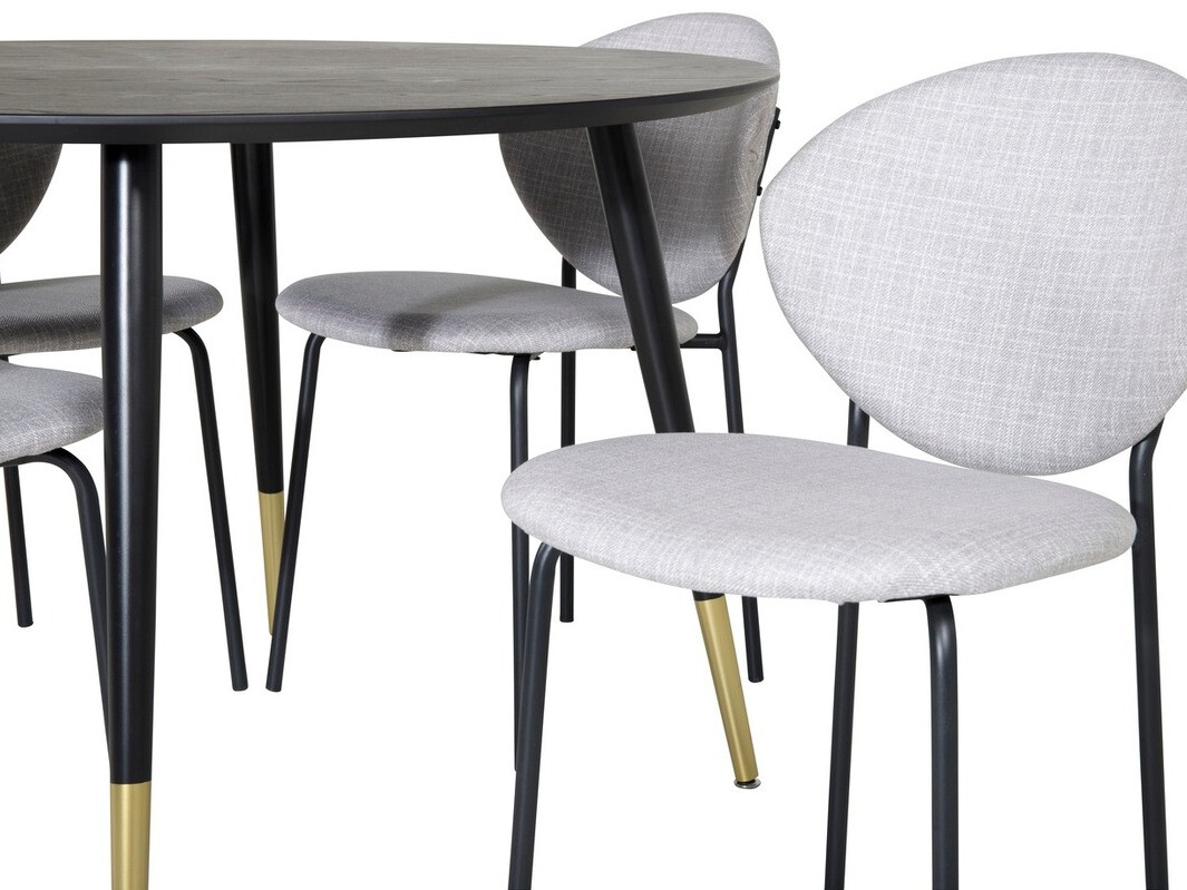 Set de dining Dallas 1186 (Gri + Negru)