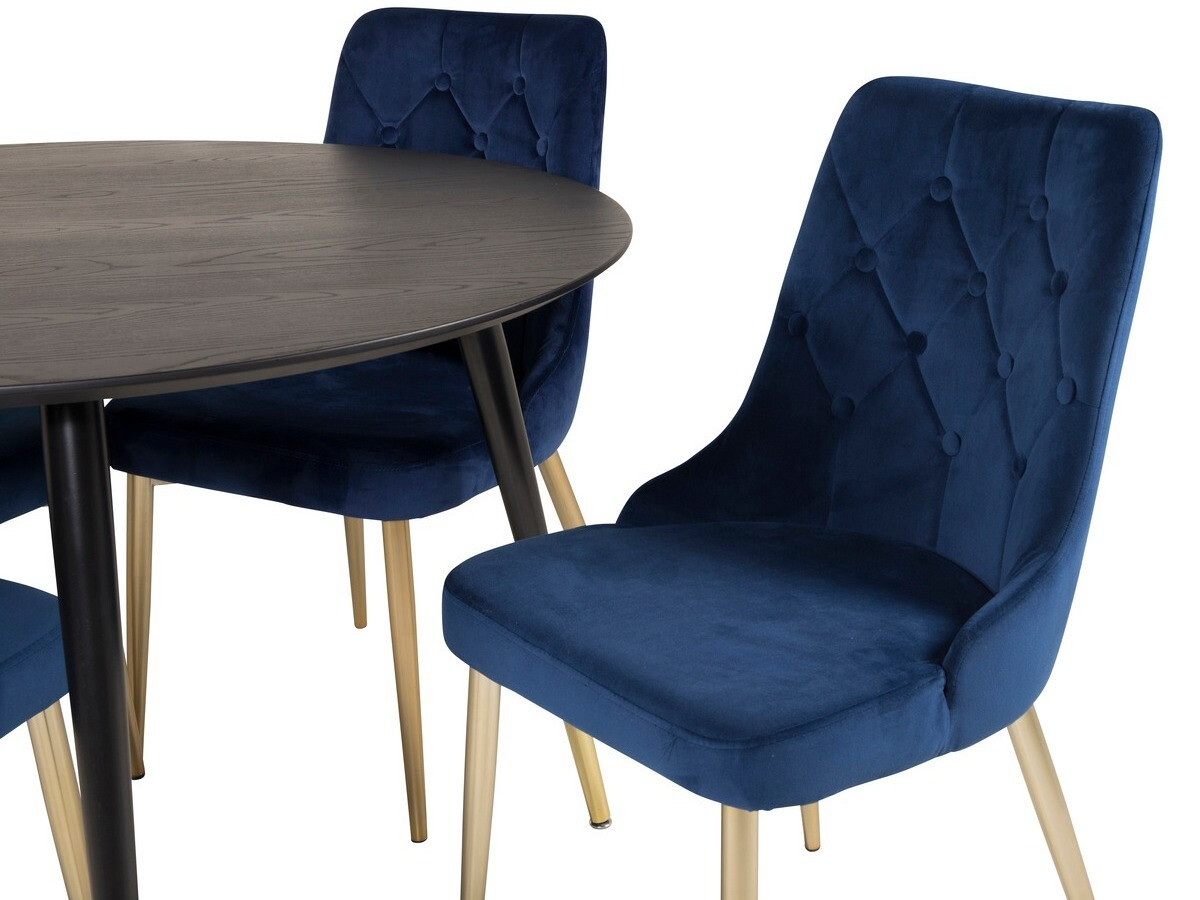 Set de mese Dallas 1178 (Albastru + Auriu)