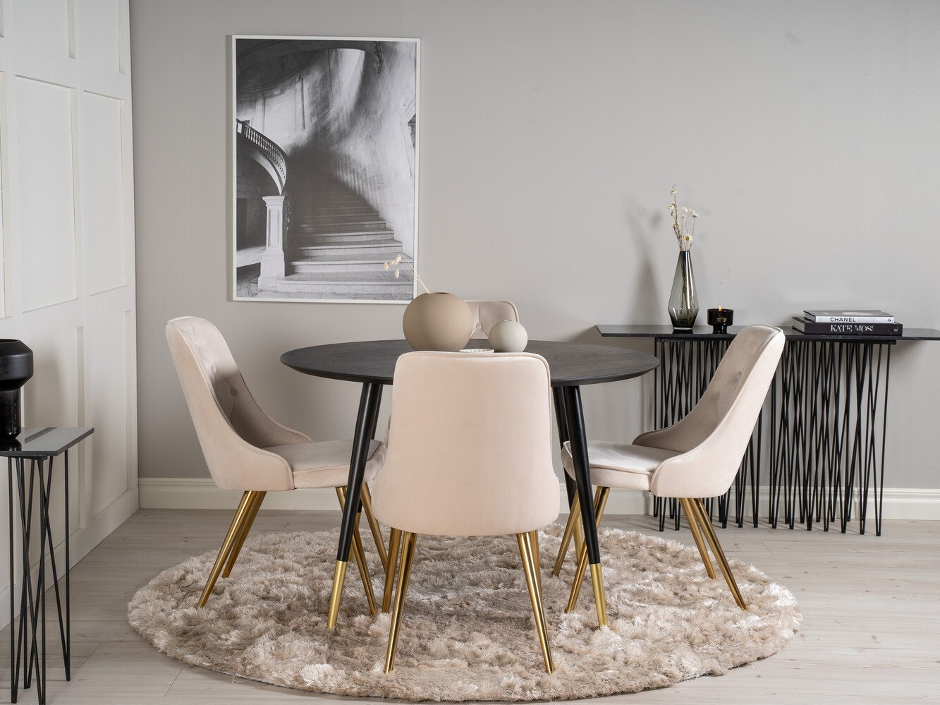 Set de mese Dallas 1178 (Bej + Auriu)