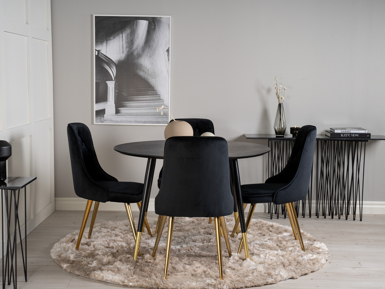 Set de mese Dallas 1178 (Negru + Auriu)