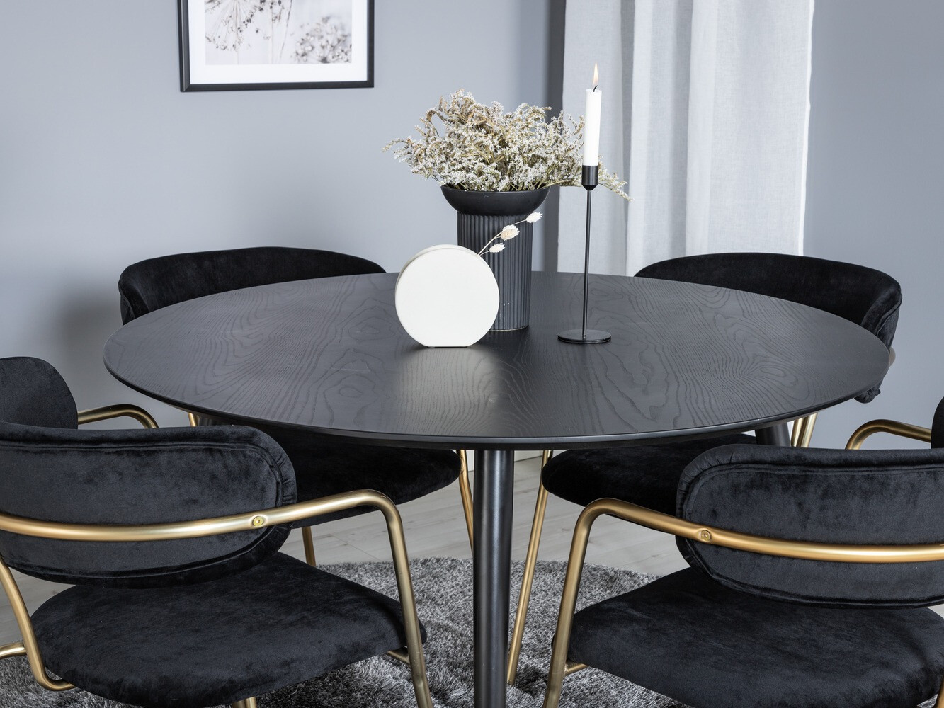 Set de mese Dallas 1180 (Negru + Auriu)