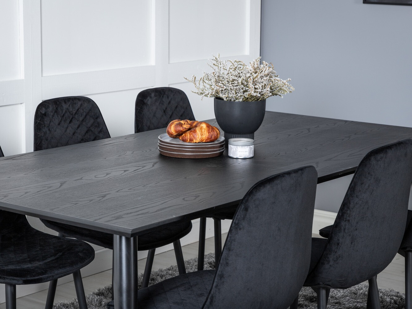 Set de dining Dallas 1259 (Negru)