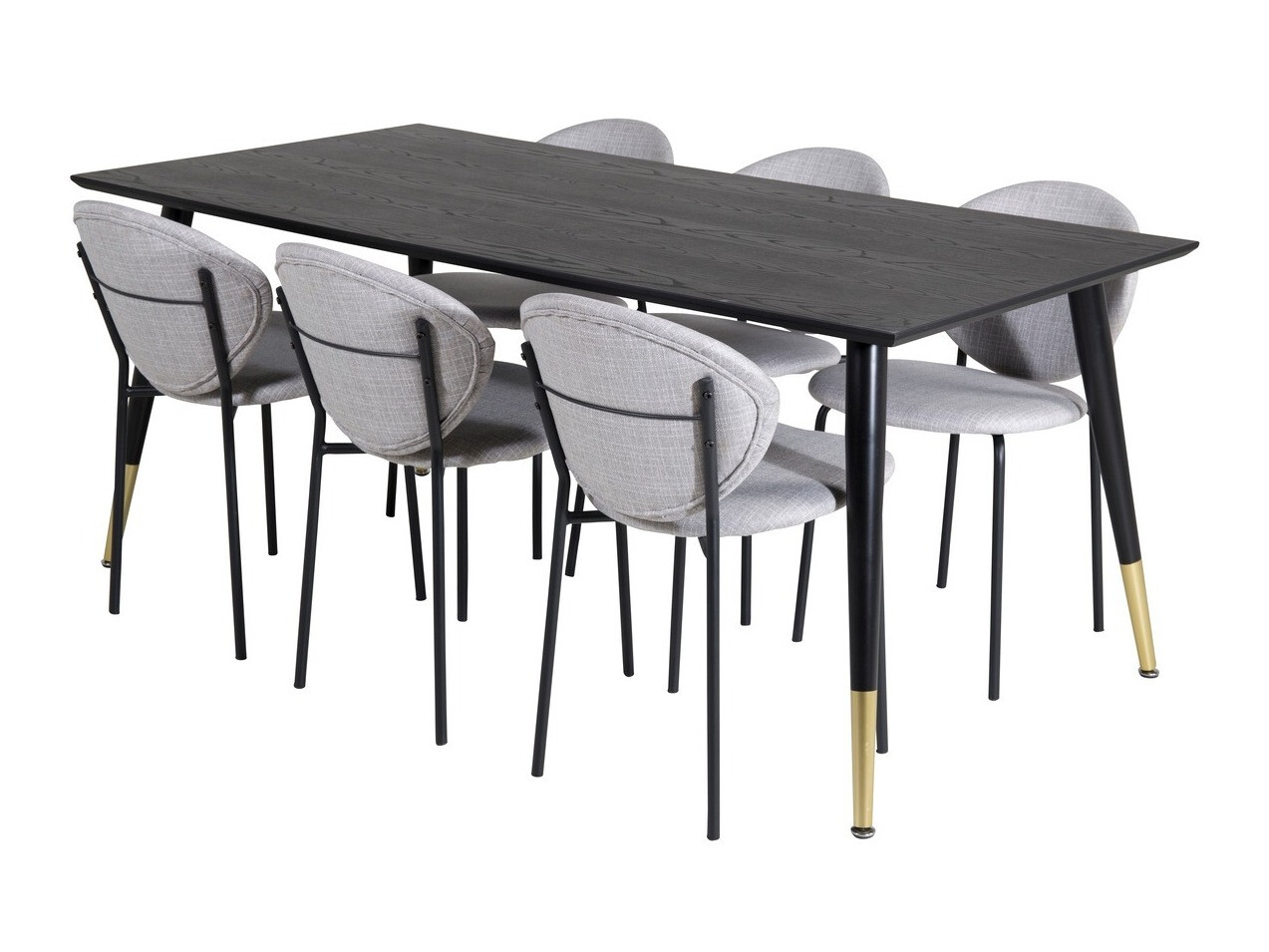 Set de dining Dallas 1260 (Gri + Negru)