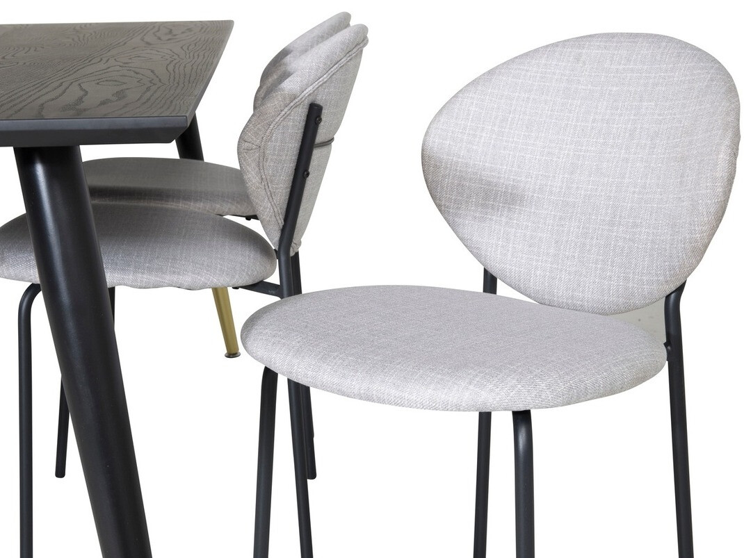 Set de dining Dallas 1260 (Gri + Negru)