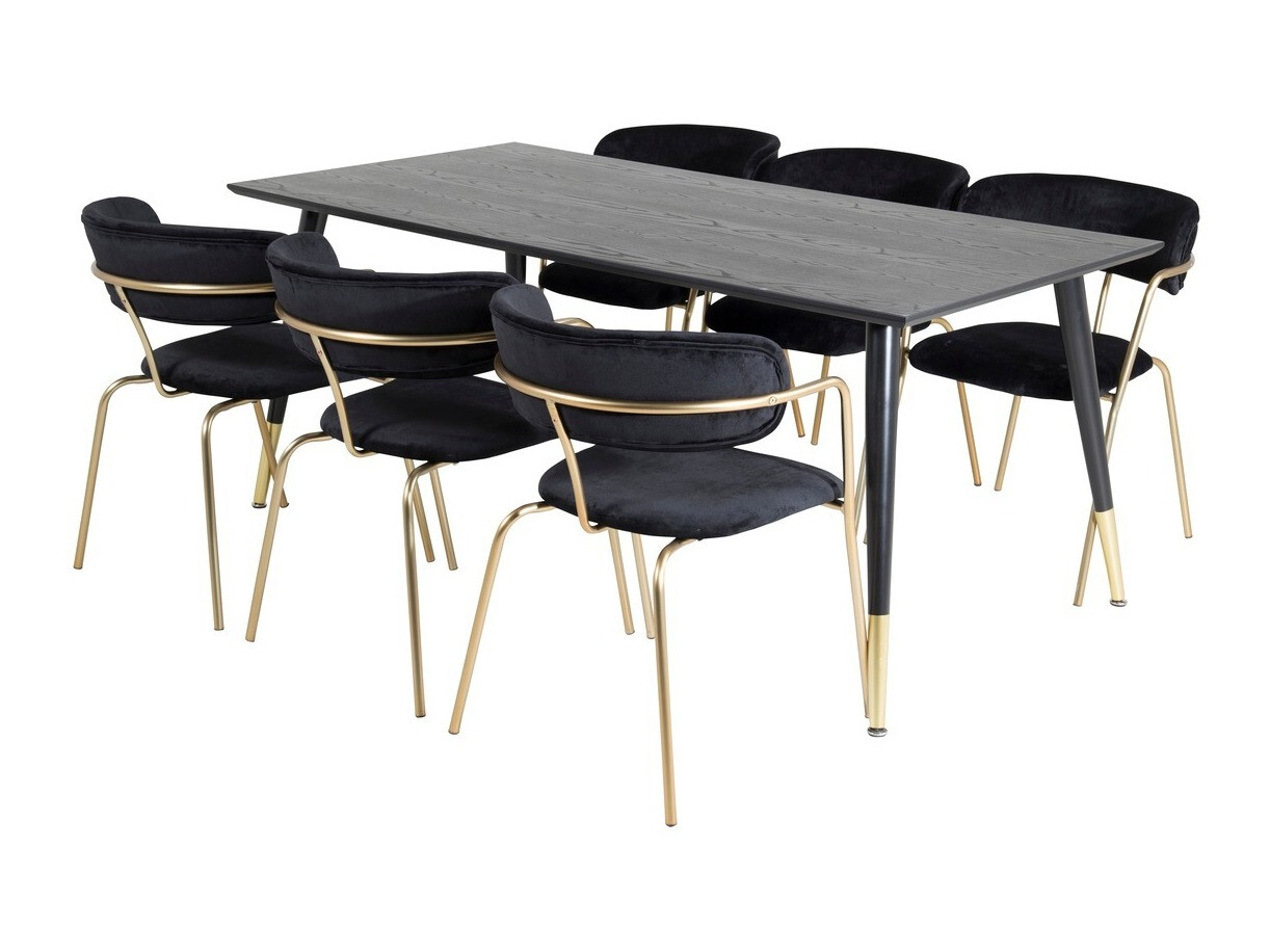 Set de mese Dallas 1258 (Negru + Auriu)