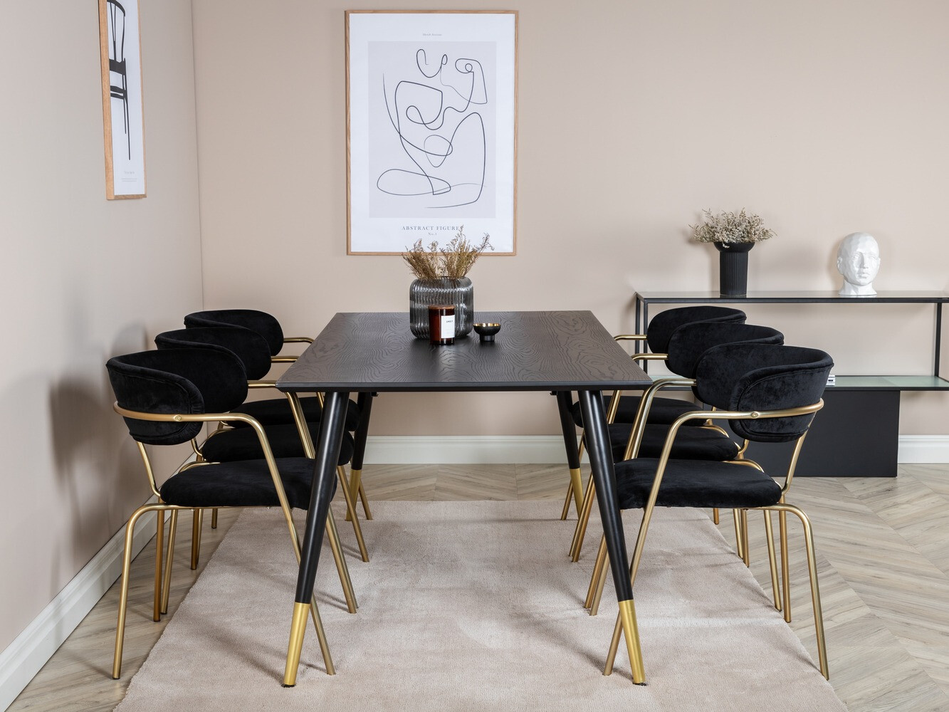 Set de mese Dallas 1258 (Negru + Auriu)