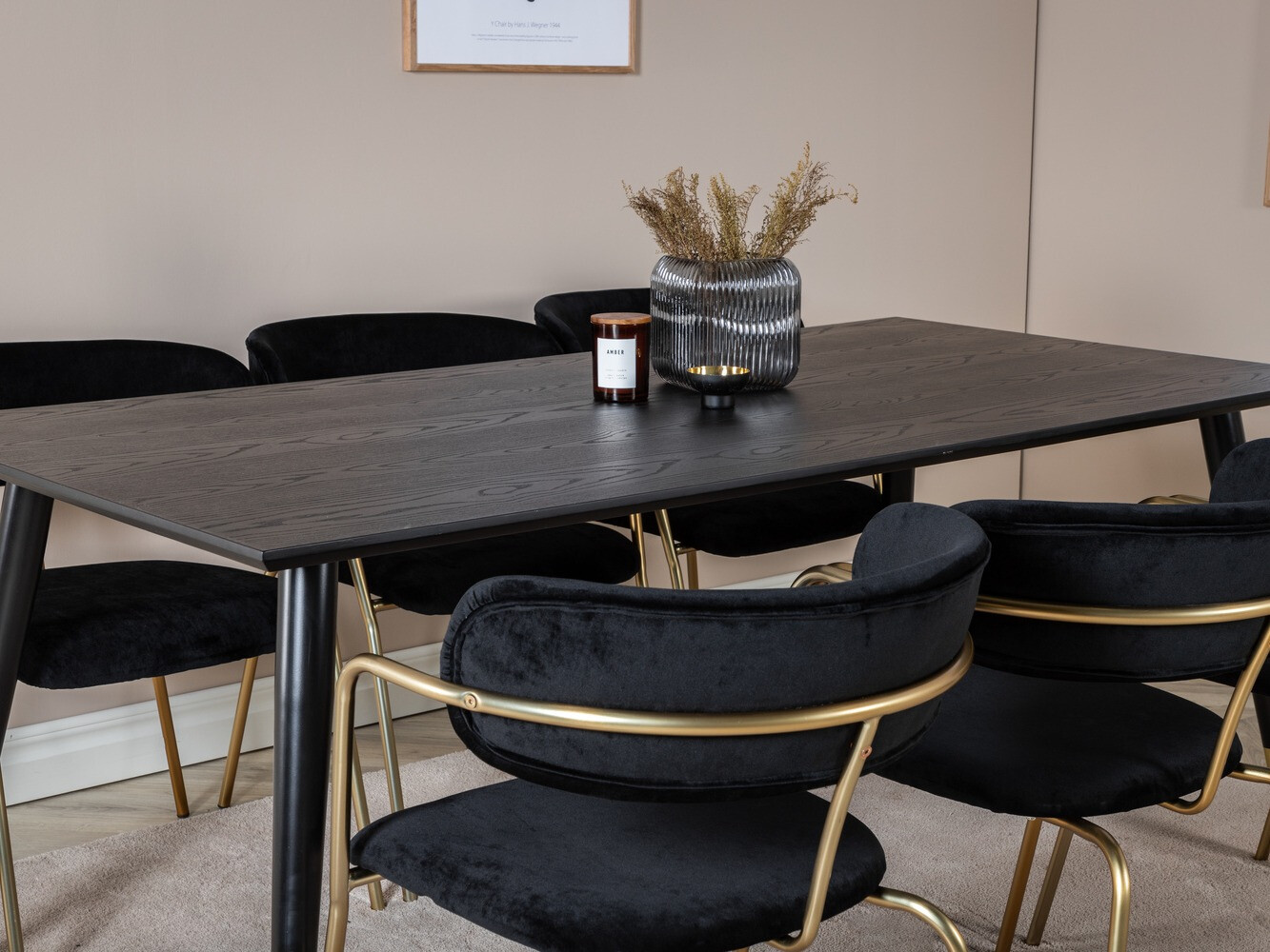 Set de mese Dallas 1258 (Negru + Auriu)