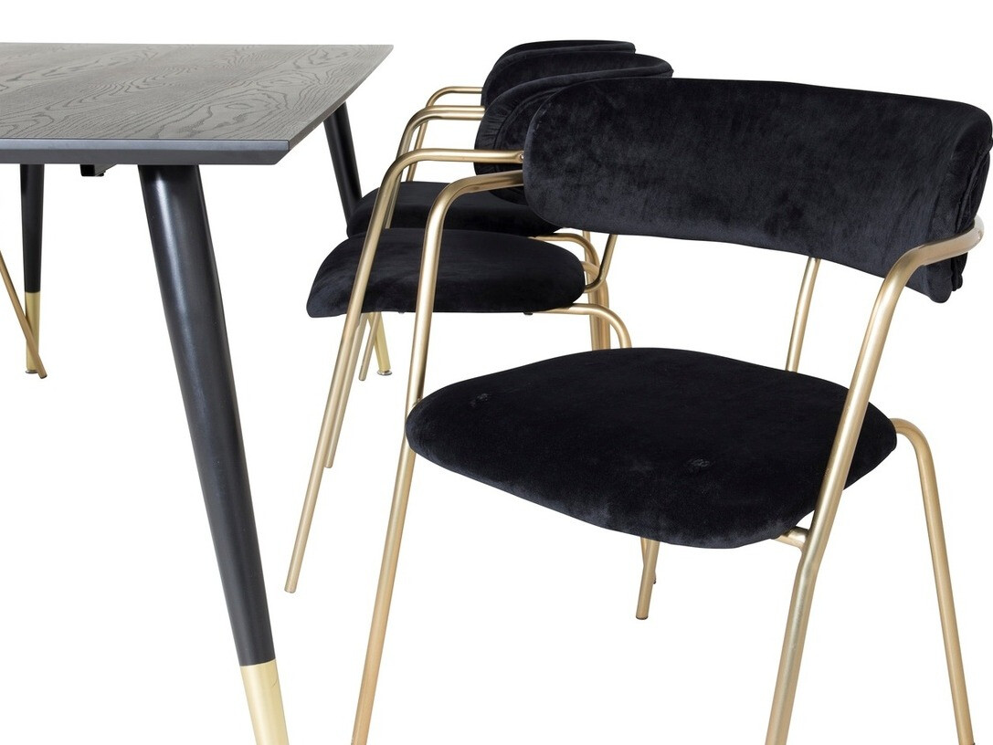 Set de mese Dallas 1258 (Negru + Auriu)
