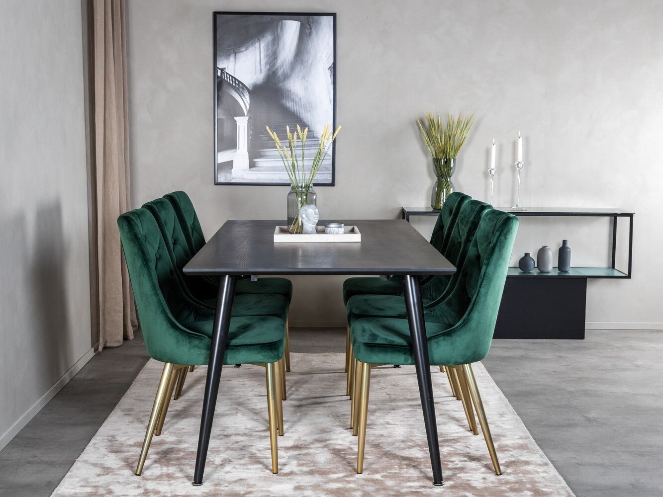 Set de mese Dallas 1336 (Verde + auriu)