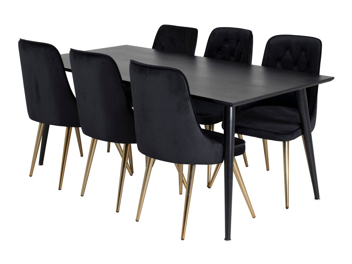 Set de mese Dallas 1336 (Negru + auriu)