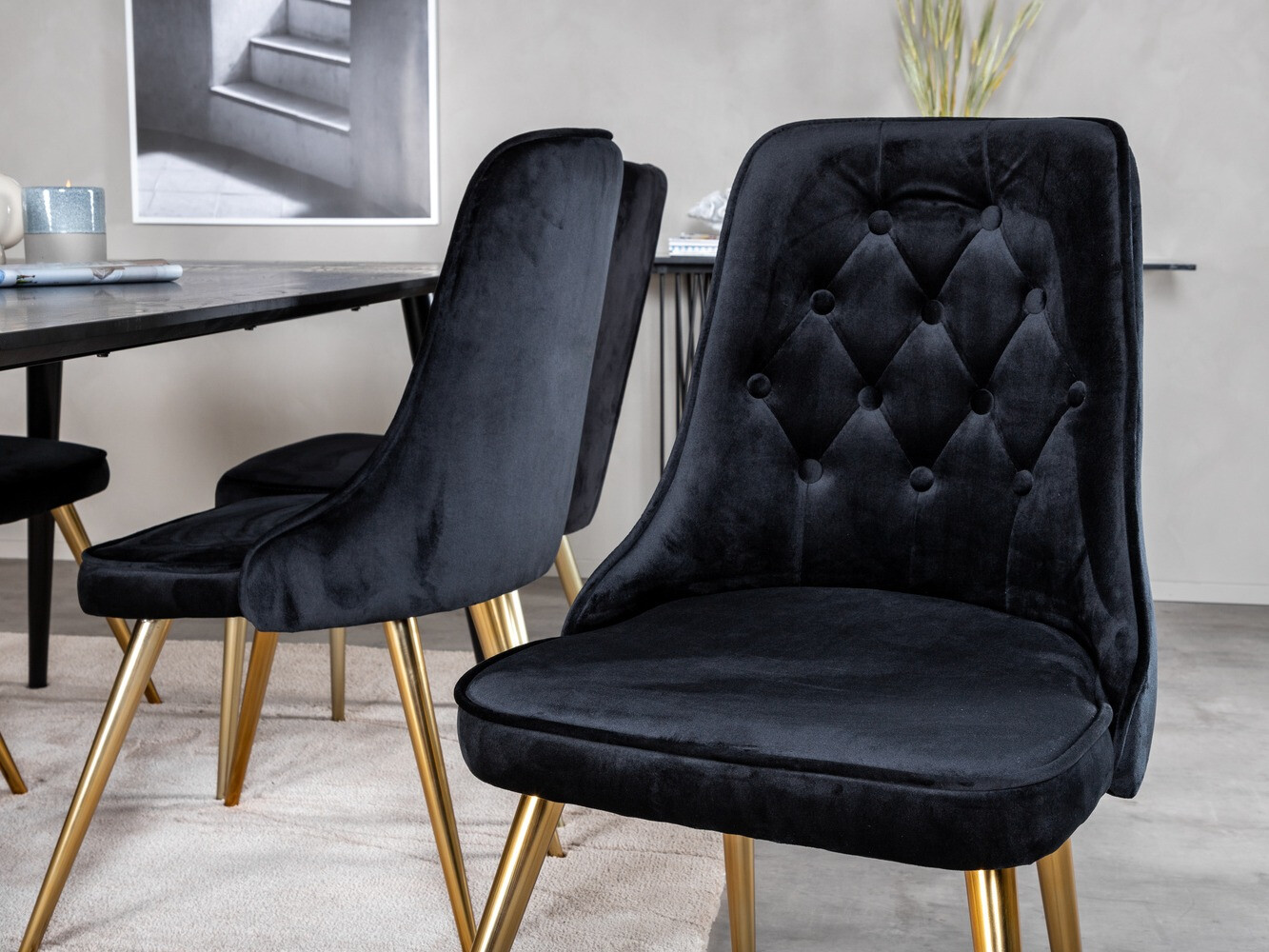 Set de mese Dallas 1336 (Negru + auriu)