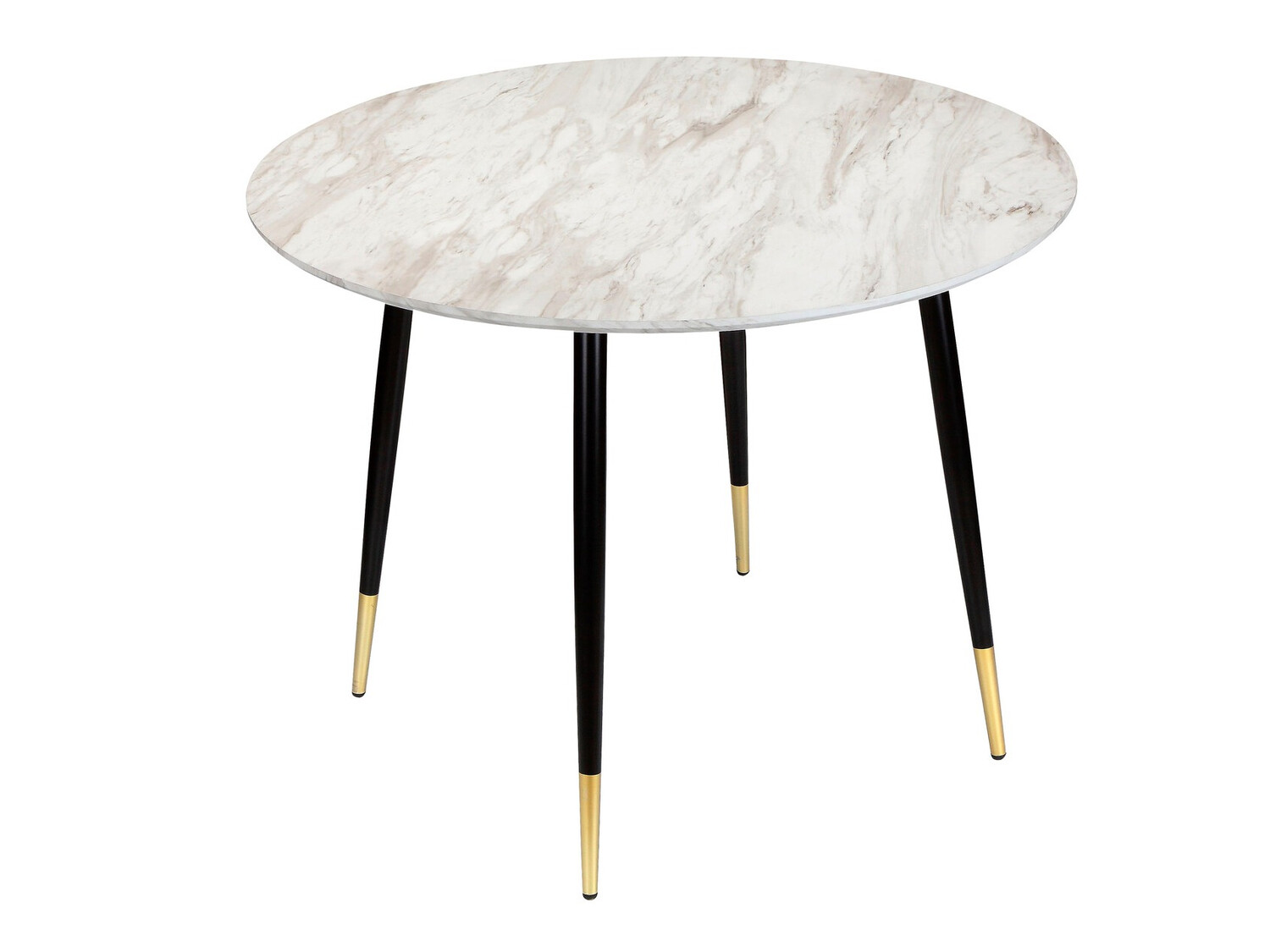 Masă Denton 761 (Marmură cenușie + Negru + Auriu)