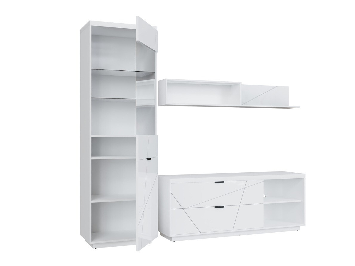 Set de living Fivale 113 (Alb lucios + Alb)