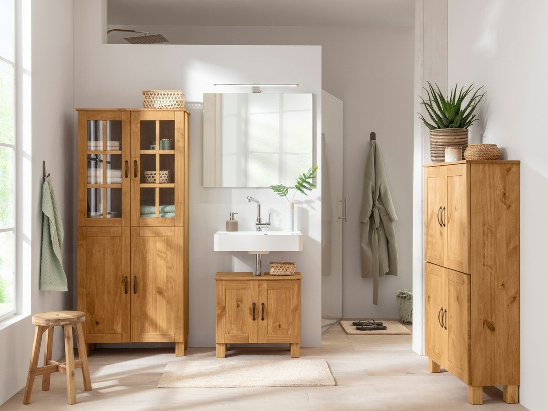 Cabinet de baie neancorat Ophlevu 100 (Pin)