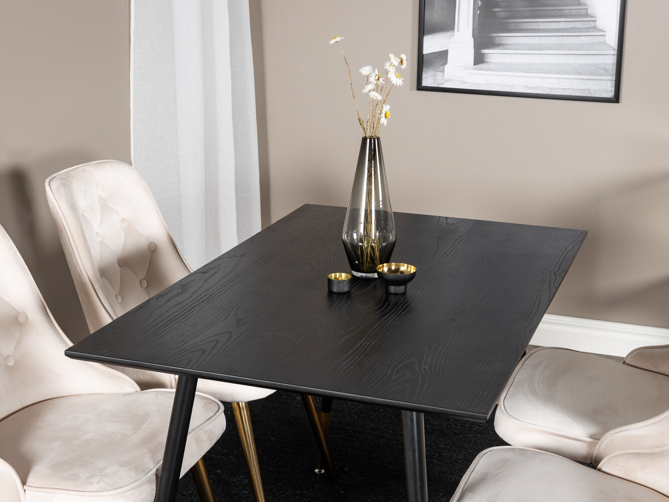 Set de dining Dallas 1673 (Bej + auriu)