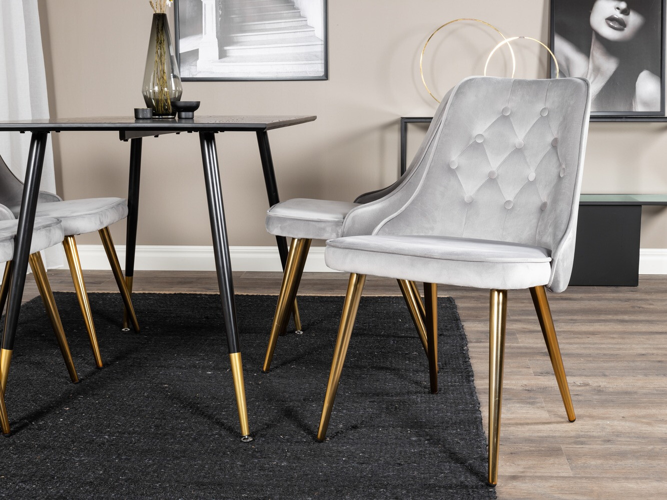 Set de mese Dallas 1673 (Gri + auriu)