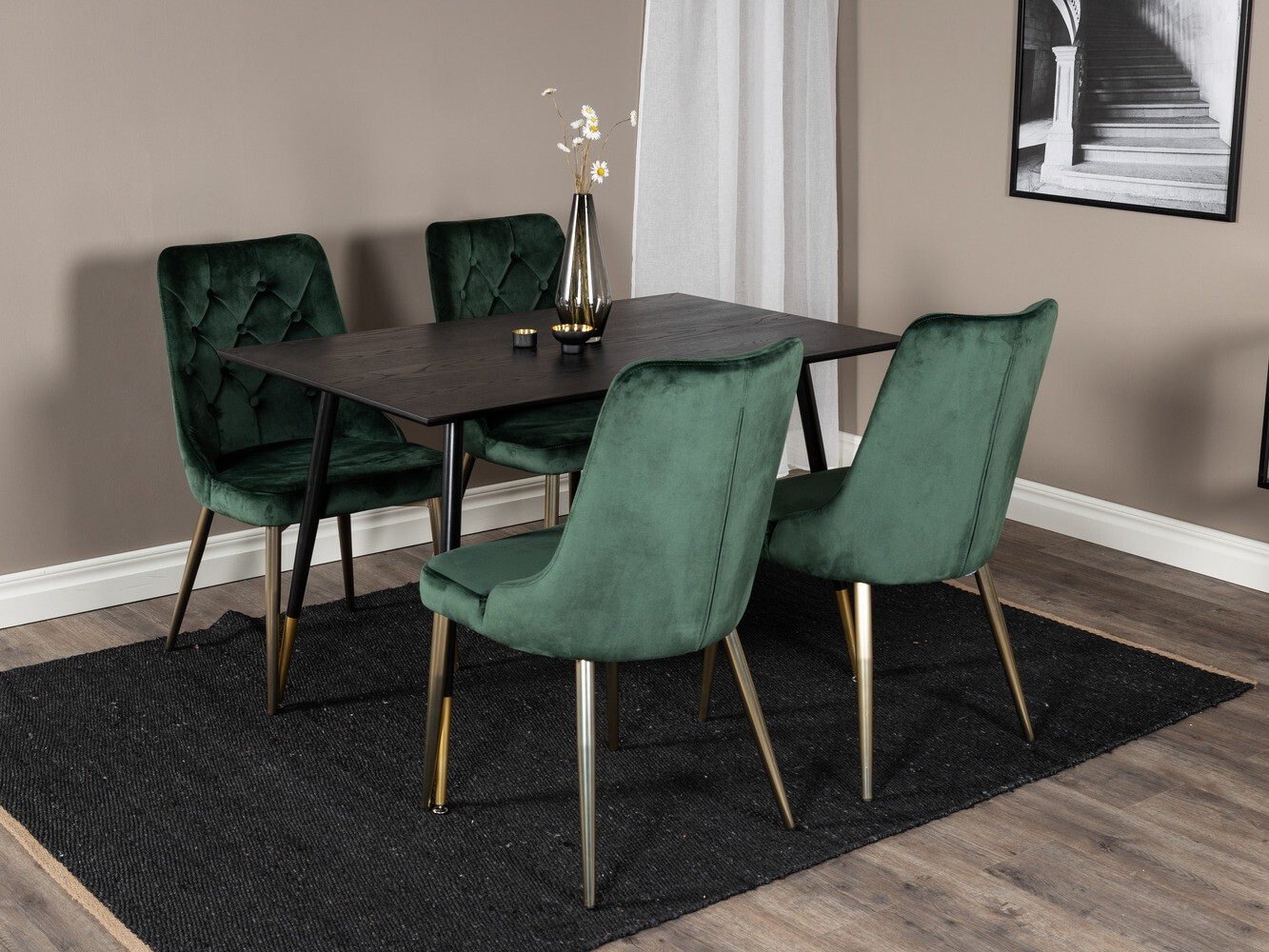 Set de mese Dallas 1673 (Verde + auriu)