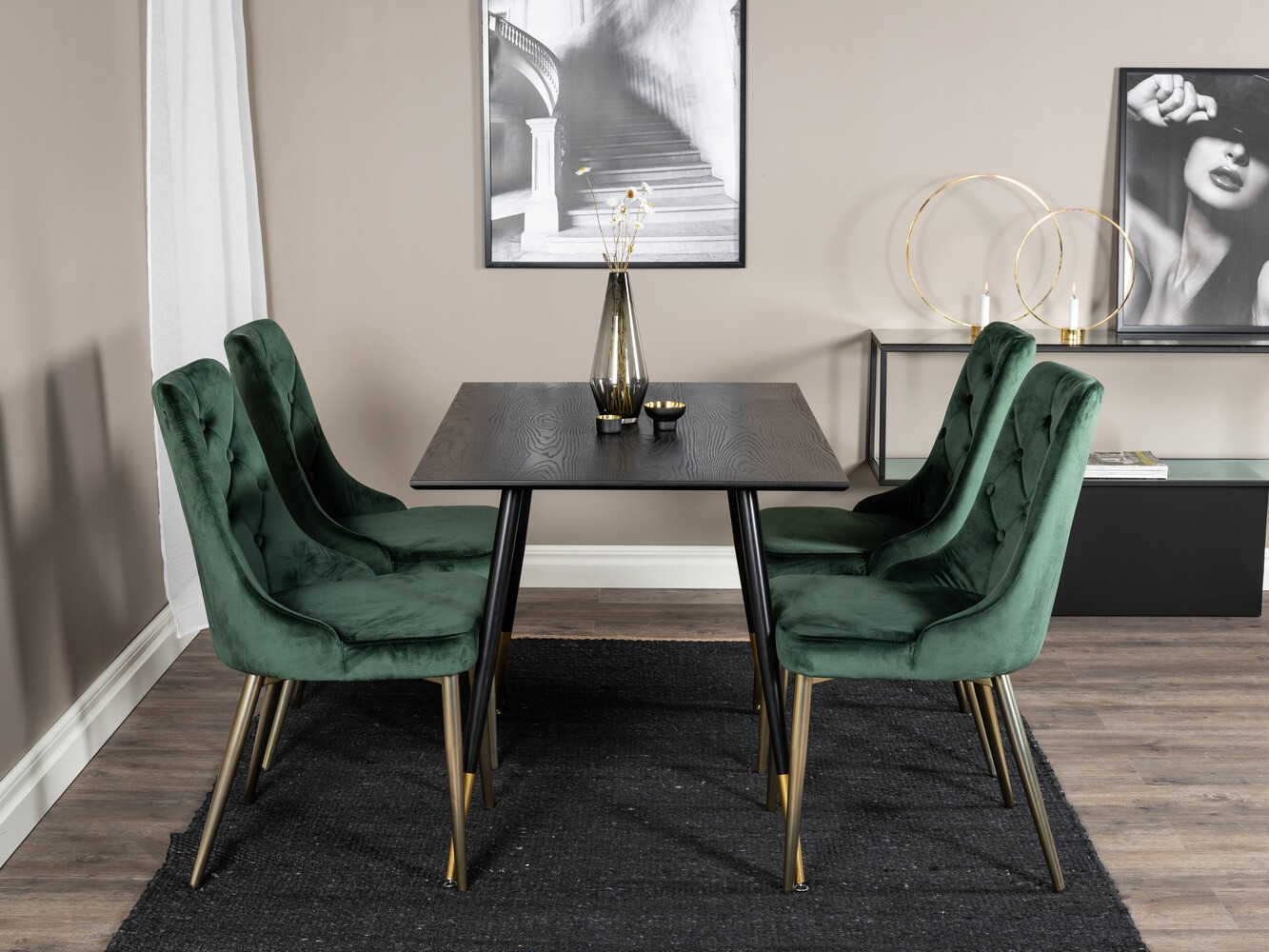 Set de mese Dallas 1673 (Verde + auriu)