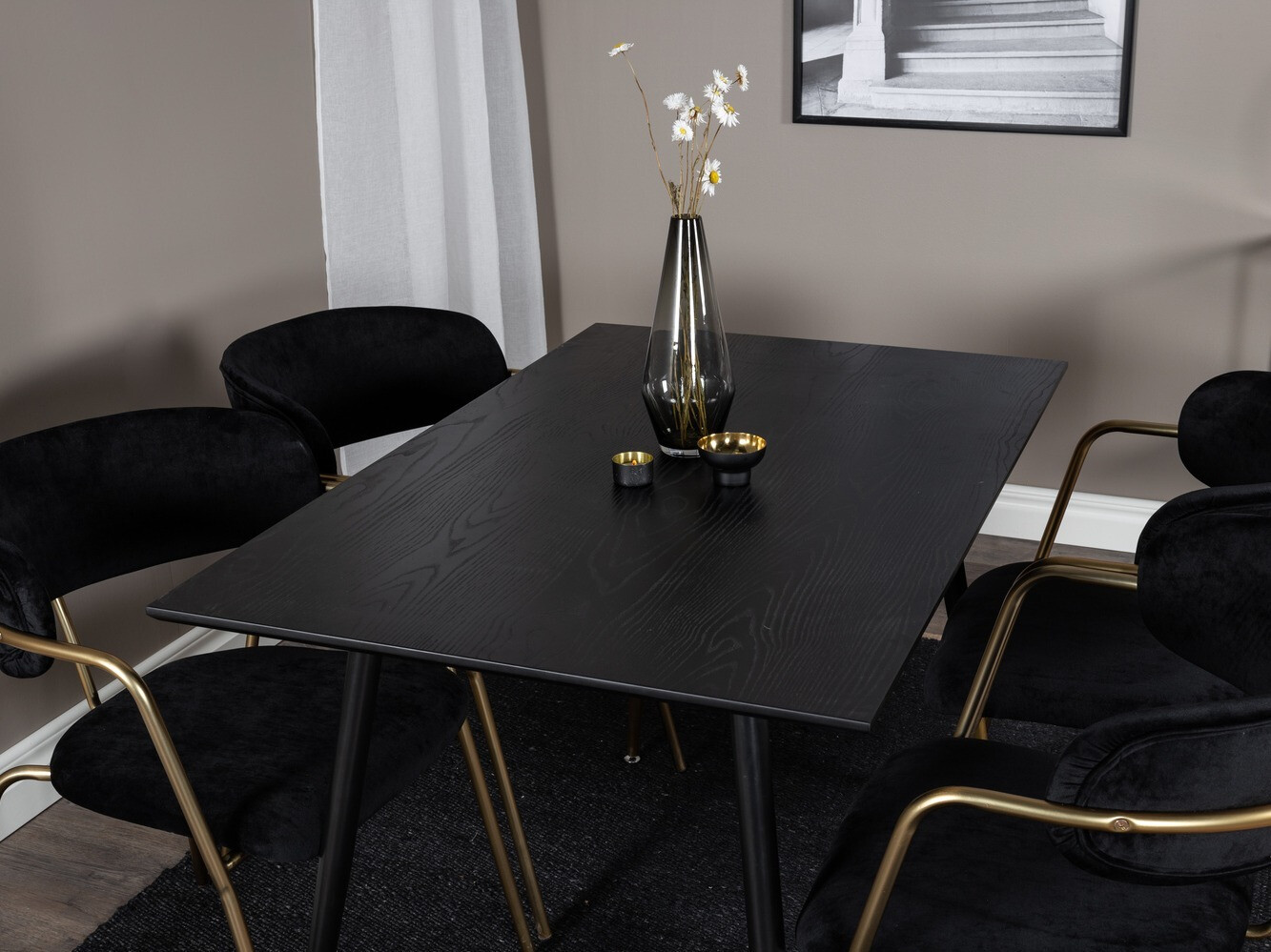 Set de mese Dallas 1694 (Negru + Auriu)