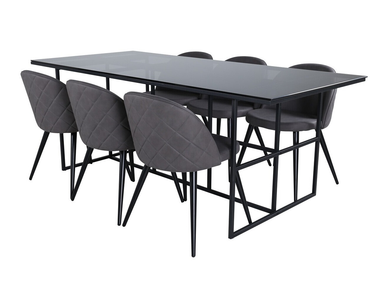 Set de mese Dallas 3042 (Gri inchis + Negru)