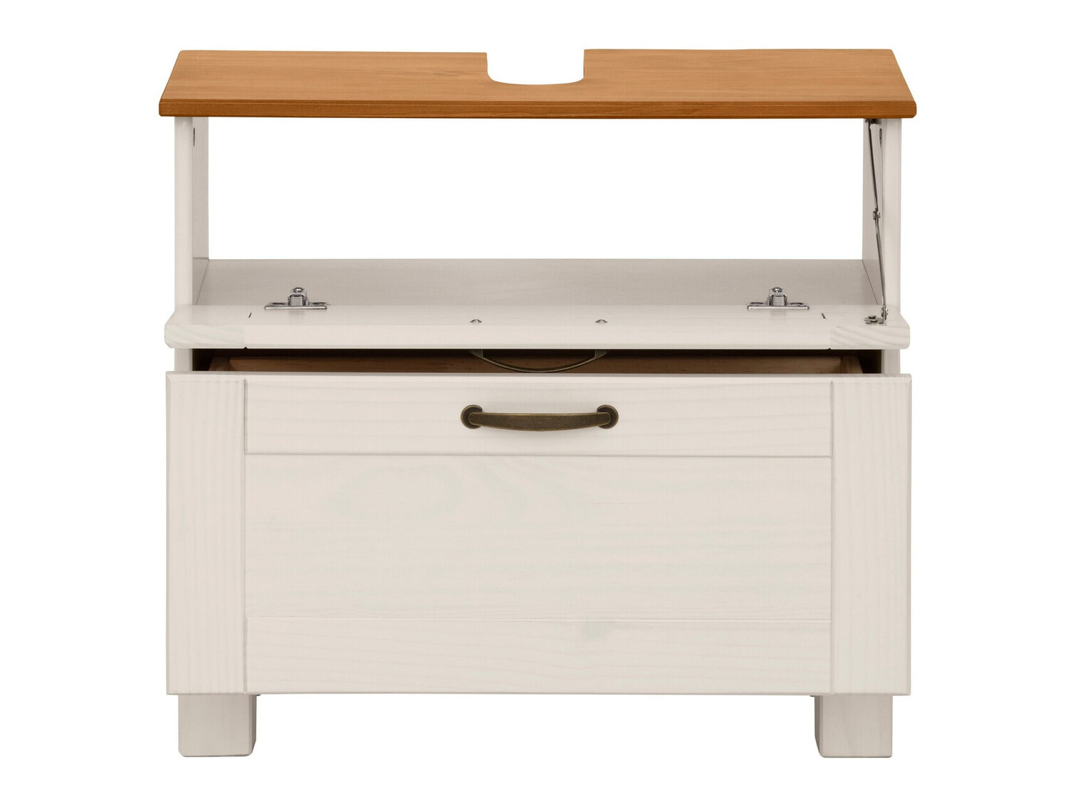 Mască de baie neancorată Ophlevu 102 (Alb + Stejar Honey)