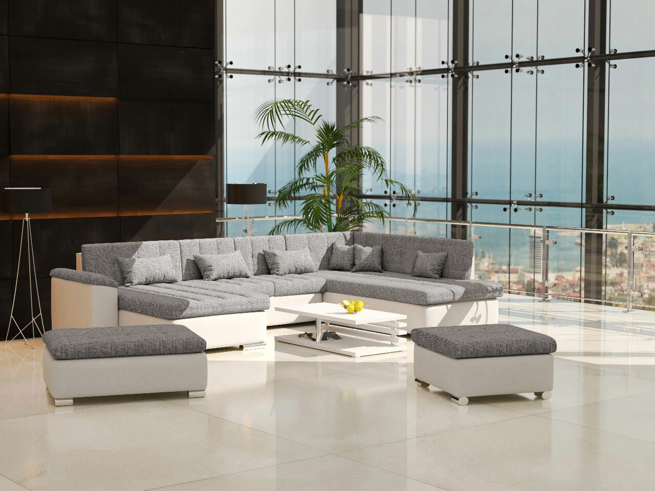 Set mobilier tapițat Comfivo Gemma II (Soft 017 + Lawa 05)