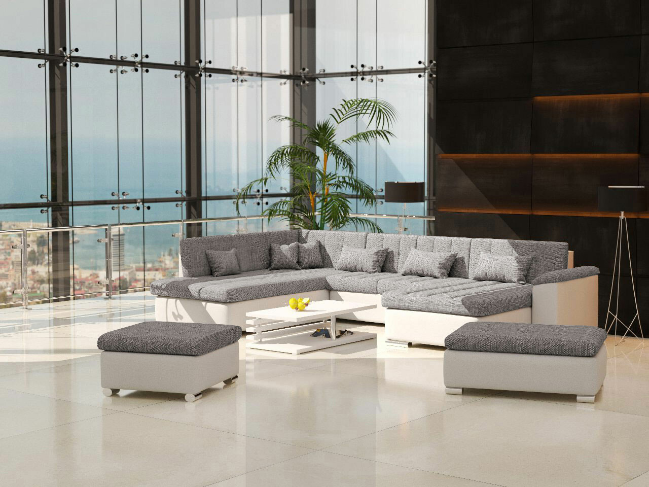 Set mobilier tapițat Comfivo Gemma II (Soft 017 + Lawa 05)