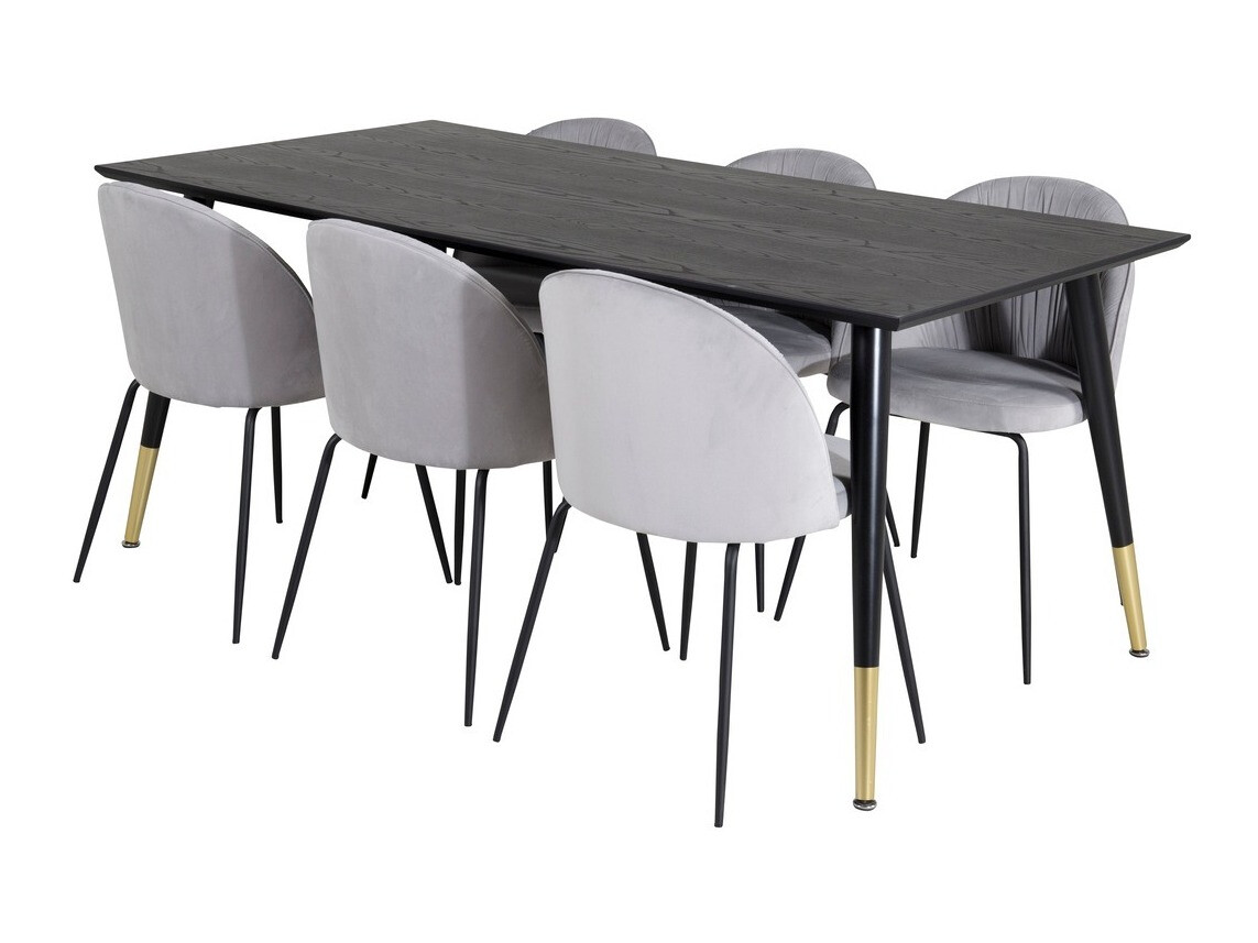 Set de mese Dallas 2600 (Negru + Alamă)
