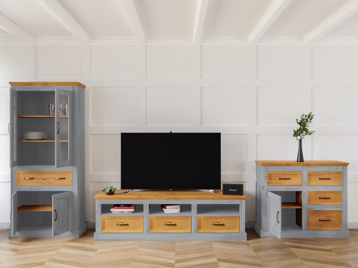 Set de living Tolelio 115 (Gri + Pin)