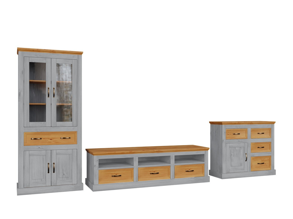 Set de living Tolelio 115 (Gri + Pin)