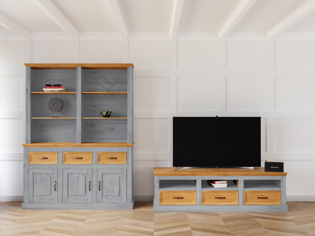 Set de living Tolelio 117 (Pin + Gri)