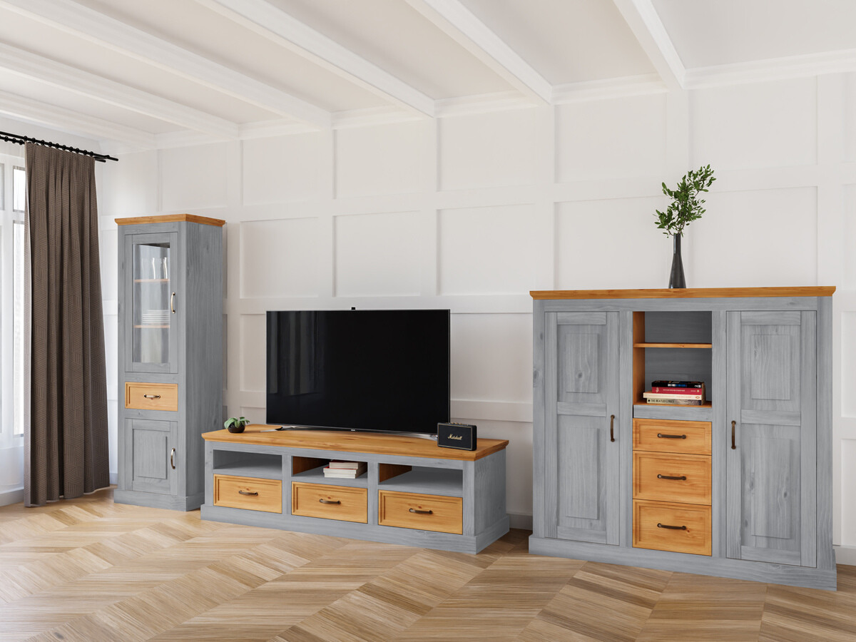 Set de living Tolelio 118 (Gri + Pin)