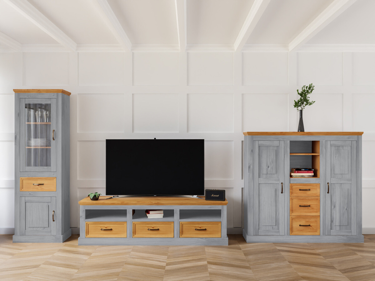 Set de living Tolelio 118 (Gri + Pin)
