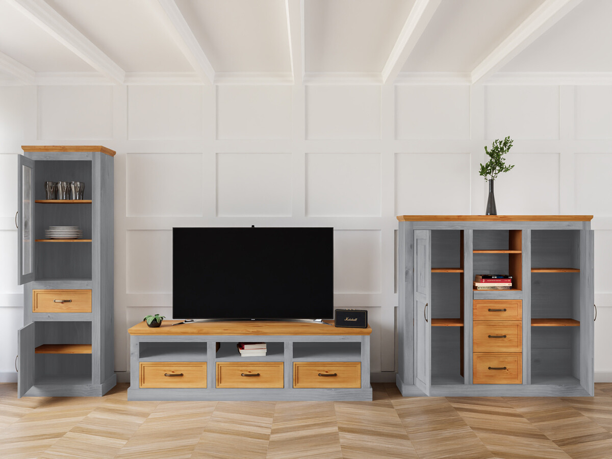 Set de living Tolelio 118 (Gri + Pin)